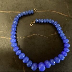 Elegant Blue Beaded Necklace